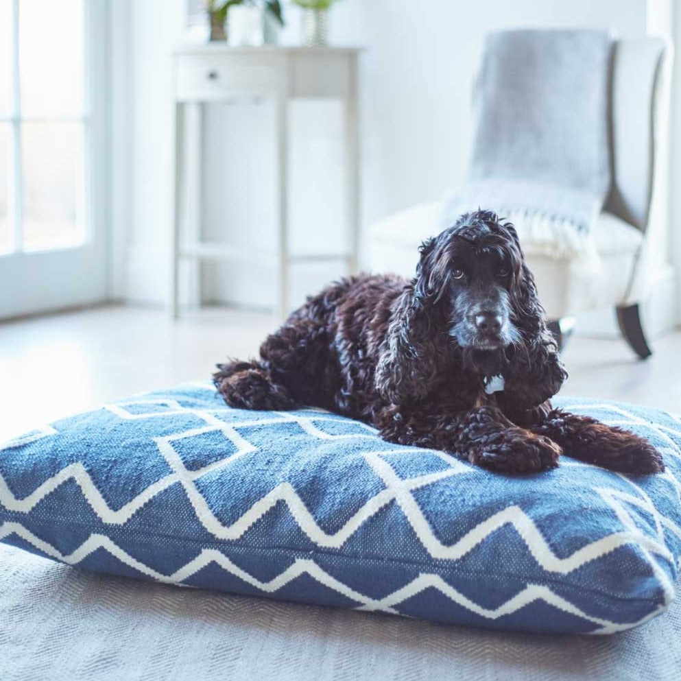 Navy store floor cushion